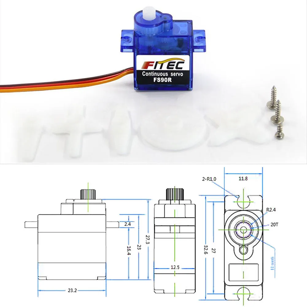 Feetech Mini FS90R Micro Servo - đánh giá và giá Rc Helicopter Servo